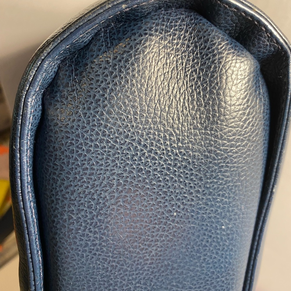 Coach Navy Leather Shoulder Bag - Picture 5 of 6